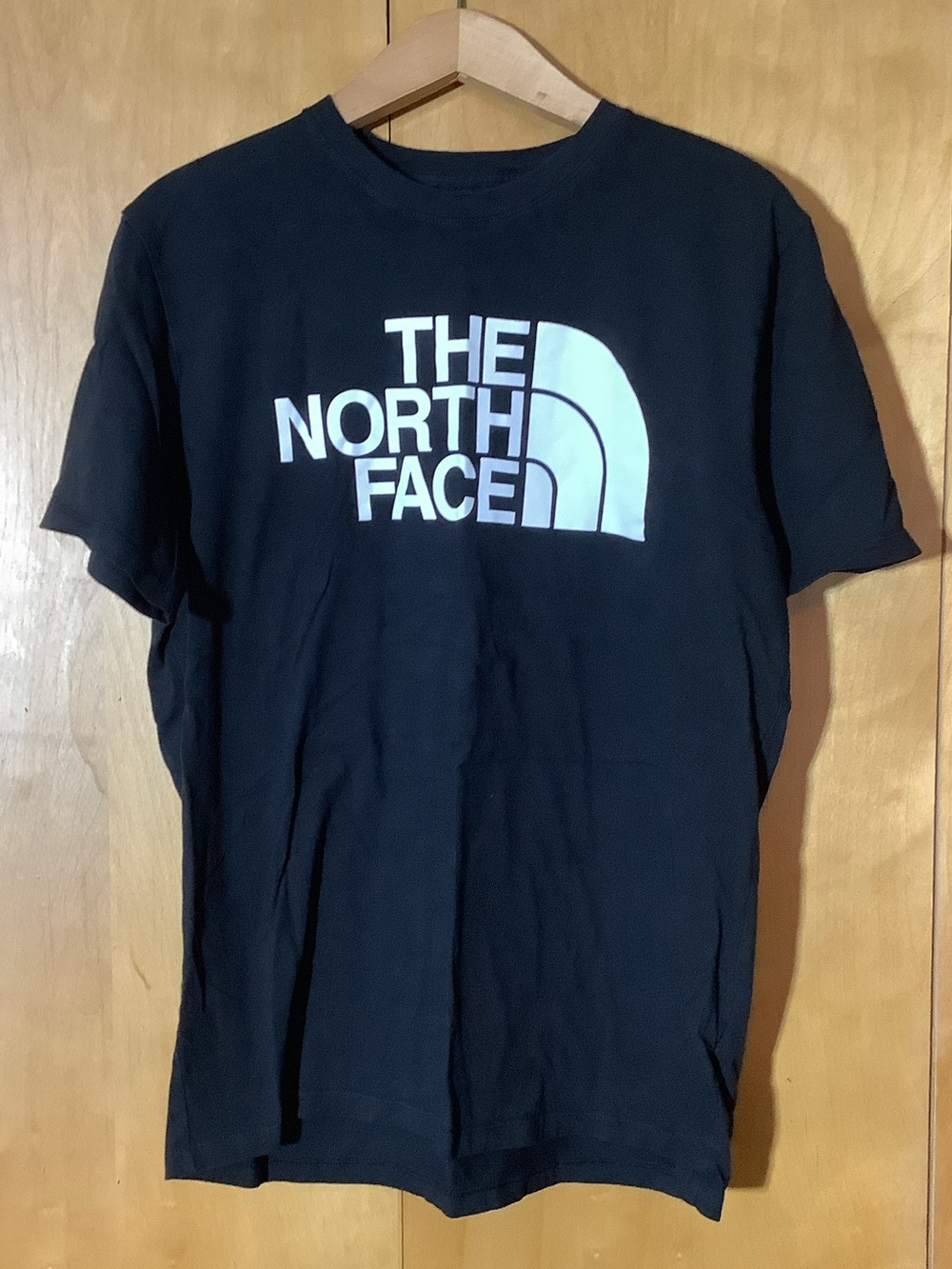 North Face black and white Tshirt, size large